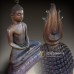 27 inches height brass antique Sri Lanka buddha statue- අගල් 27 උස බුද්ධ ප්‍රතිමාව 