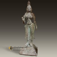 Antique 18 inches Parwathi statue- පරණ පාර්වතී පිළිමය