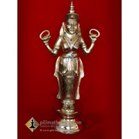 24 inches Height Brass God Kali Statue (පත්තිනි දේව මෑණි පිළිම)