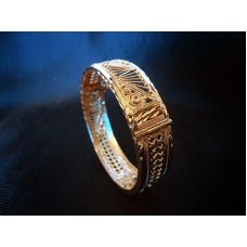 Guranted 22k Gold Plated Brass Bangle